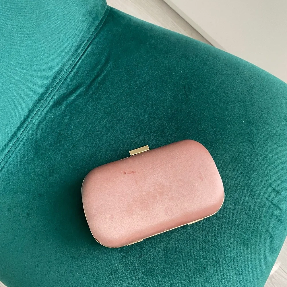 Blush Pink Satin Clutch